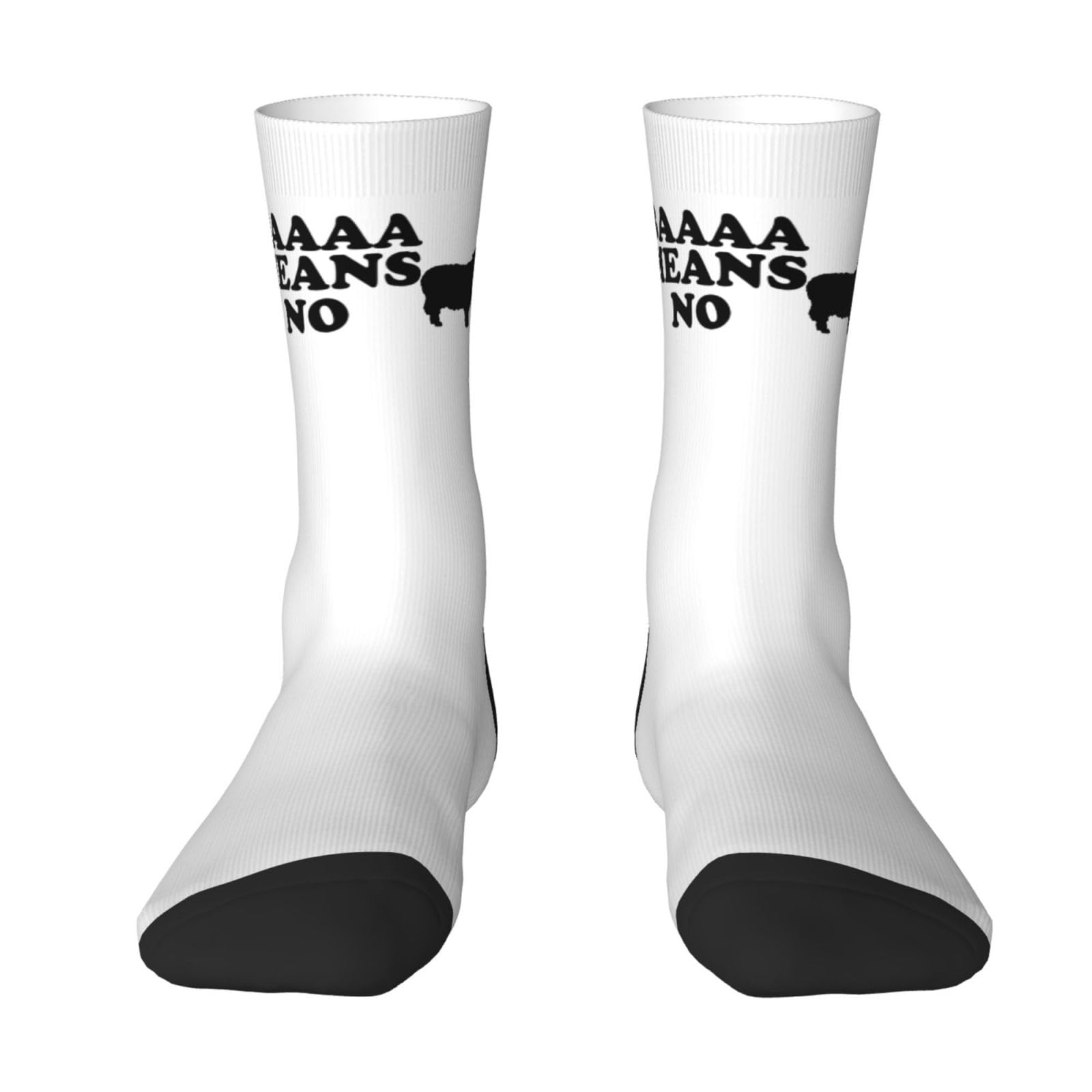 Haebfsl Baaaaaa Means No Women'S Cushion Crew Sock Soft Casual Mid-Calf Socks