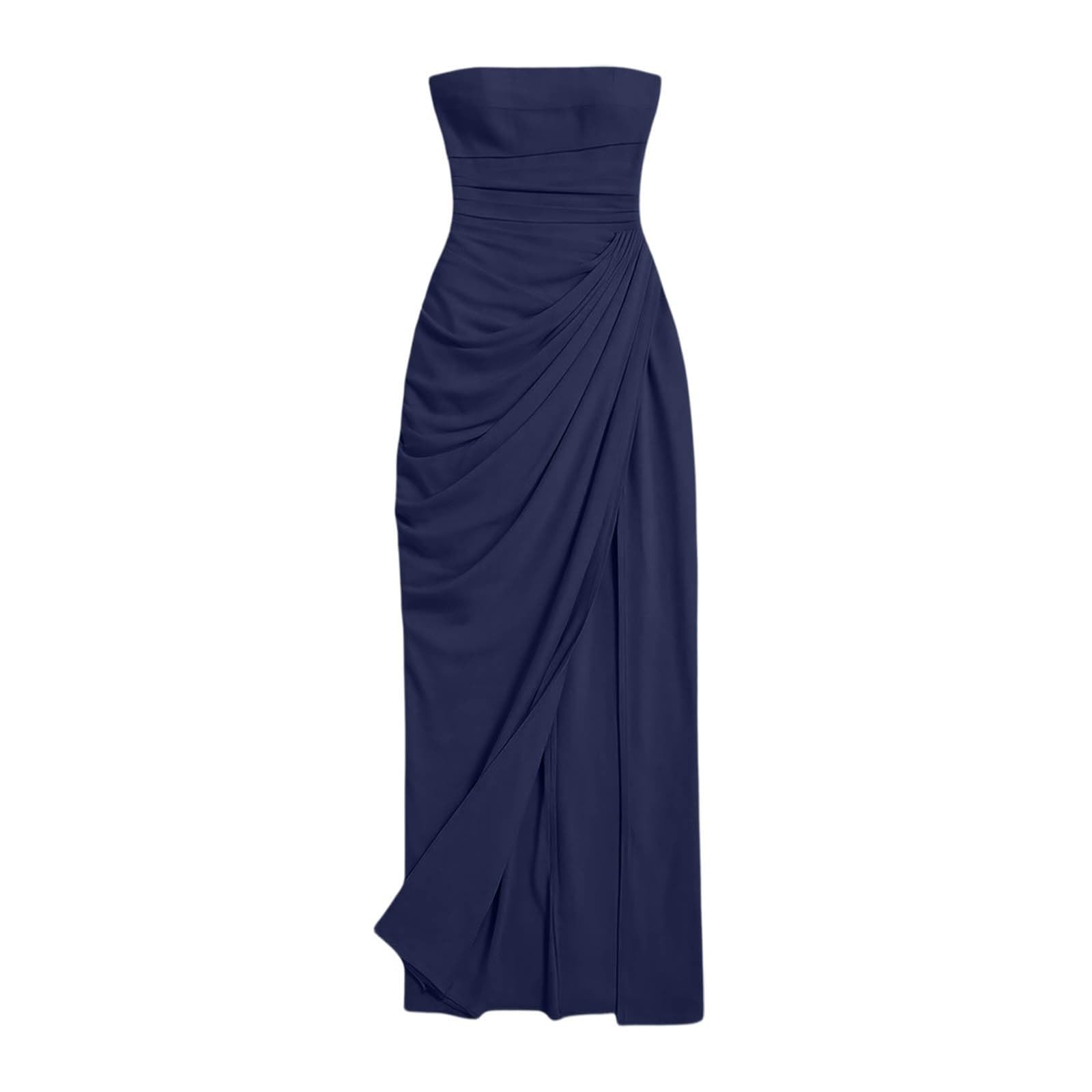 Elegante Vestido de Noche para Ocasiones con Diseño de Hombros y Espalda Descubiertos y Abertura Alta