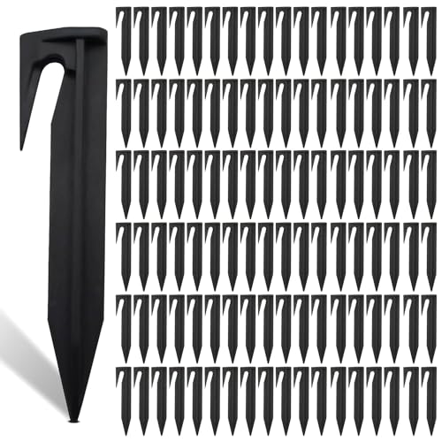 SENENQU Lot de 200 Piquets De Fixation Pour Câbles Périphériques, Piquet Fil Robot Tondeuse, Accessoires Pour Tondeuses à Gazon Robot, Crochet Pour Robot Tondeuse,...