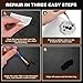 Leather Repair Kit for Furniture,5 Colors Dark Vinyl Leather Repair Kit for Car Interiors, Car Seat, Couch, Boots, Shoes, Vinyl Filler Restore Scratch, Tears, Burn Hole for Faux Leathers, Brown Black