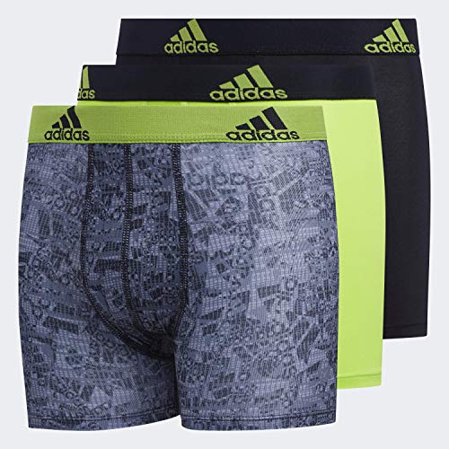 adidas Youth Kids-Boy's Performance Boxer Briefs Underwear (3-Pack)
