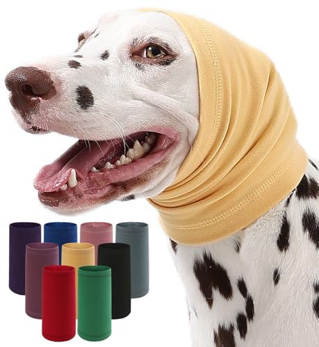Image of Dog Calming Hoodie Quiet Head Cover Sleeves Anxiety Relief /Noise Protection - Grooming - Thunder - Fireworks