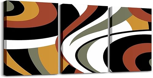 Miniatura 33 de Castle Fairy 3 piezas de arte de pared para decoración de sala de estar, líneas geométricas, decoración de pared para dormitorio, decoración de