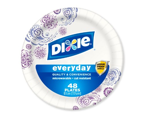 Dixie Heavy Duty Paper Plates 6.875 Inch 48 Count (Pack of 3)