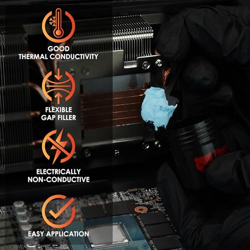 Thermal Grizzly TG Putty Advance – 100 gramów – elektrycznie nieprzewodząca masa termiczna do modyfikacji GPU i wymiany podkładki termicznej