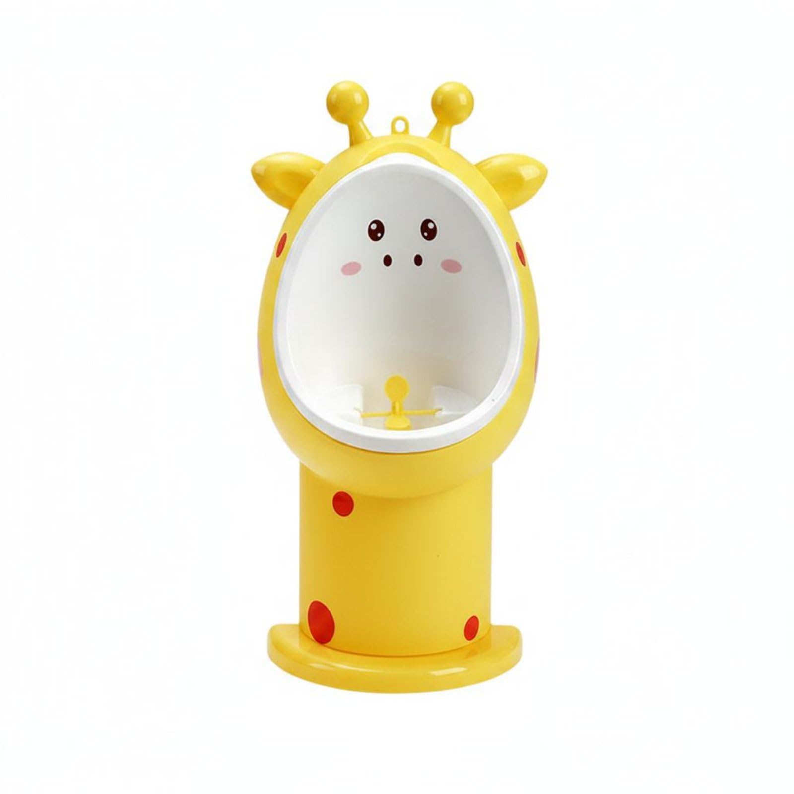 Easy to Clean Wall-Mounted Kids Urinal 2-in-1 Installation Boys Standing Urinal Adjustable Height Toddler Training Potty Fun Rotating Target for Toddlers, Bathroom, Yellow-image-7
