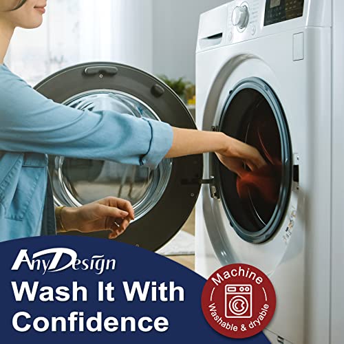 Anydesign Patriotic Kitchen Towel 18 X 28 Inch 4Th Of July Gray Buffalo Plaids Dish Cloth American Flag Star Hearts Green Leaves Hand Drying Tea Towel For Independence Day Memorial Day Cooking, 2Pcs #TOP2