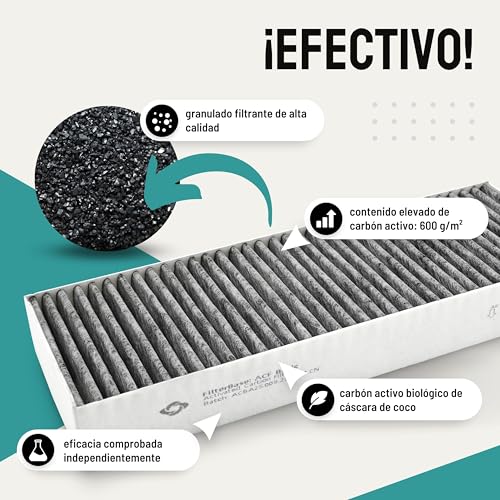 Filtro de carbón activado FilterBase para Bora Basic BAKFS set de 2 4