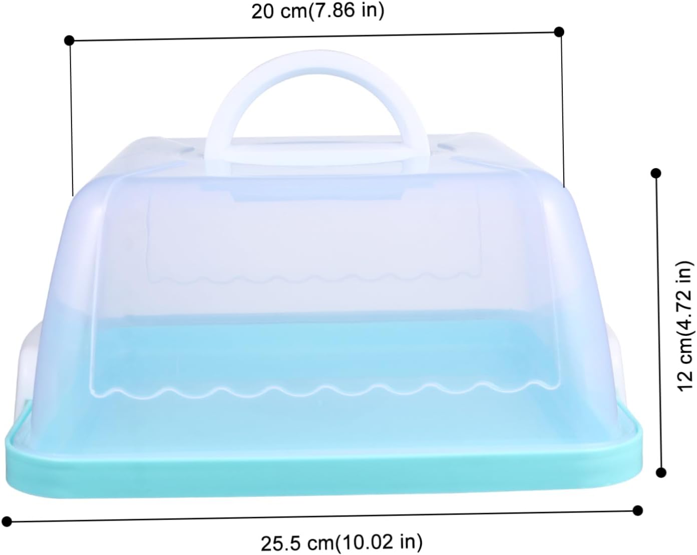 Mikinona Thick Safe Square Cake Storage Box Lockable Cake Carrier Pan for Birthday Bridal Wedding Christmas
