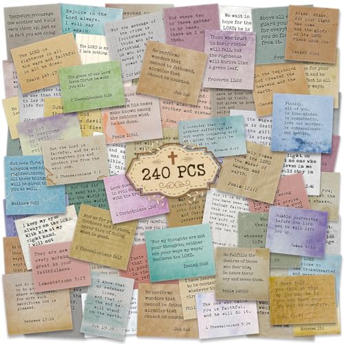 zheyistep 240PCS Bible Verse Stickers, Scripture Decals