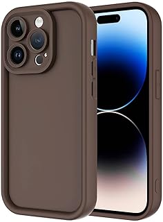 Spia Apple iPhone 14 Pro Max ile Uyumlu Kılıf Kahverengi Kamera Korumalı Tage Kapak (Apple iPhone 14 Pro Max ile Uyumlu, Kahverengi)