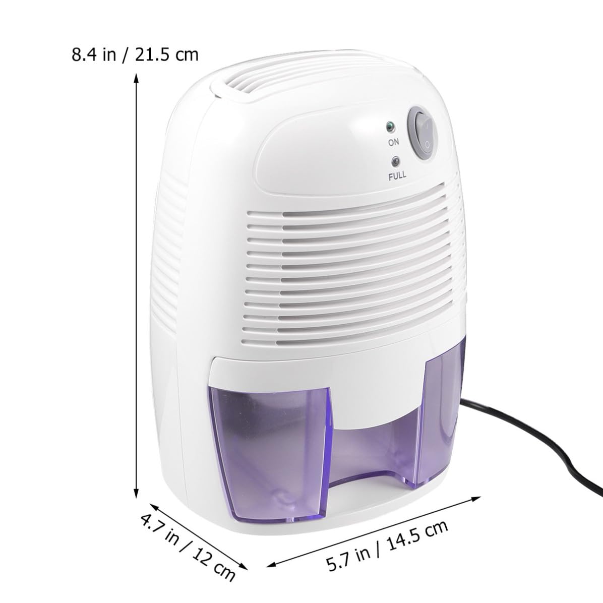 CALLARON Deshumidificador Eléctrico USB de 500ml, Mini Secador de Aire