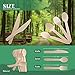 Disposable Wooden Forks -Pack of 100, 6.5" Length-Biodegradable, Natural Wooden Utensils, Great for Parties,Camping,Weddings&Dinner Events (Forks) 6