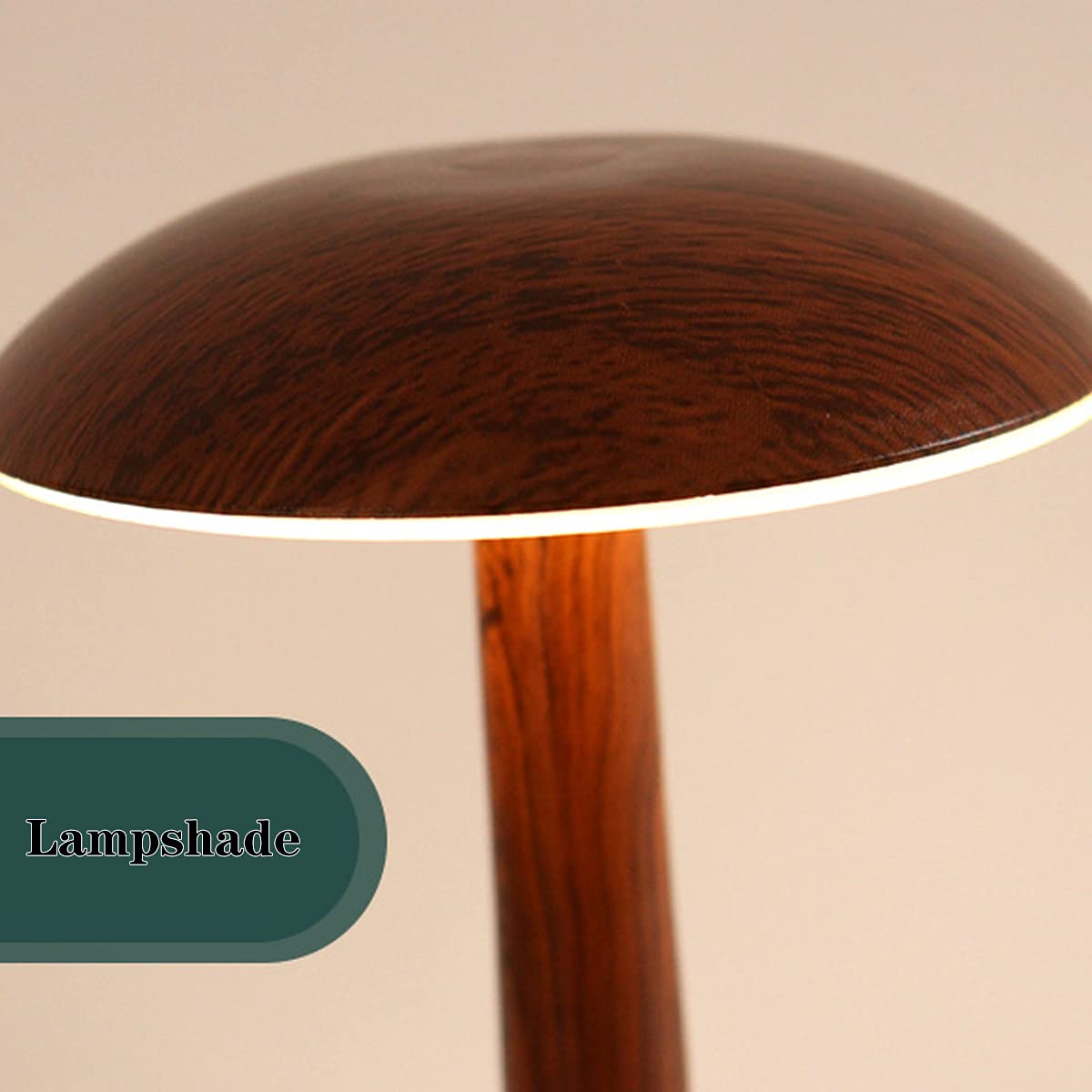 ACMHNC Draadloze led-tafellamp met accu, voor restaurant, vintage outdoor tafellamp, dimbaar voor bar, eetkamer, tuin, buiten, 3 helderheden, metalen antiek bedlampje zonder kabel, rood bruin, wit licht