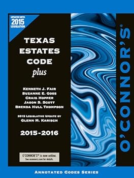 Paperback O'Connor's Texas Estates Code Plus 2015-2016 Book