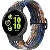 Wownadu 20mm Cinturino Tessuto Compatibile con Garmin Vivoactive 6/5/3, Venu, Venu sq/sq 2, Forerunner 55/165/245/645 Cinturini Stoffa Donna Uomini Ricambio Strap Sportivo Denim