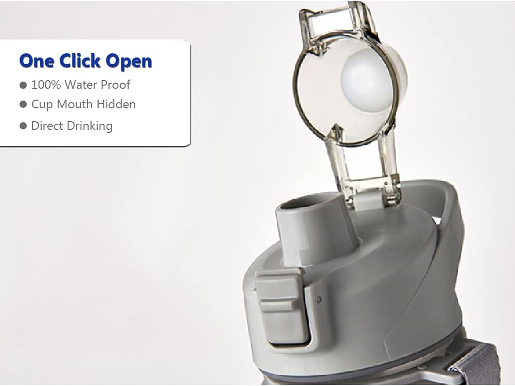 DEARART 32oz Grey Multicolor Water Bottle, Detachable Straw Wide Mouth Motivational & Time Marker with Handle Easy Carried, Suit Travel Office Yoga Gym School Work etc. - Image 4