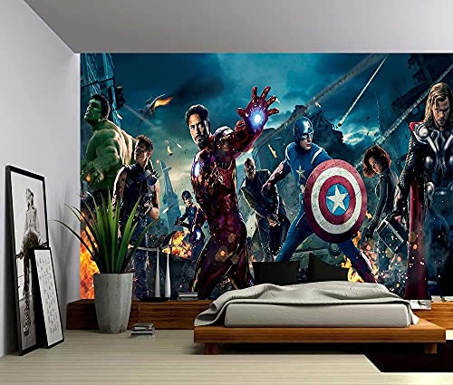 Papier Peint Panoramique 3D Avengers Iron Man Emperor Giant Papier Peint Intissé Décoration Murale