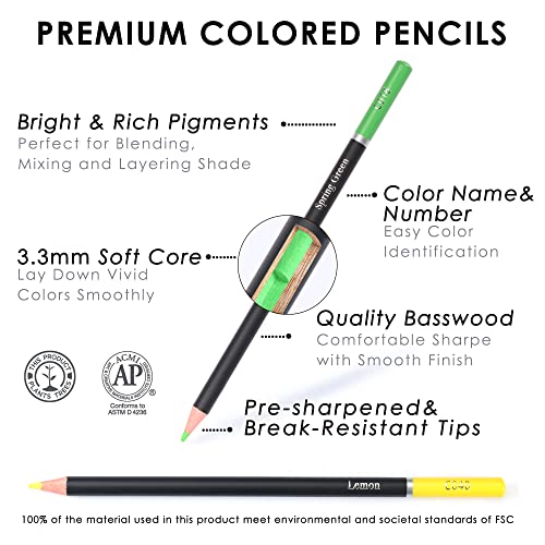 Image of Corslet 75 Pc Oil Colour Pencils Set with Sharpener and Eraser Drawing Pencil Colours Colored Pencils Color Pencil Set for Coloring Book for Adults Kids Sketching Shading Beginners Pencil Coloring