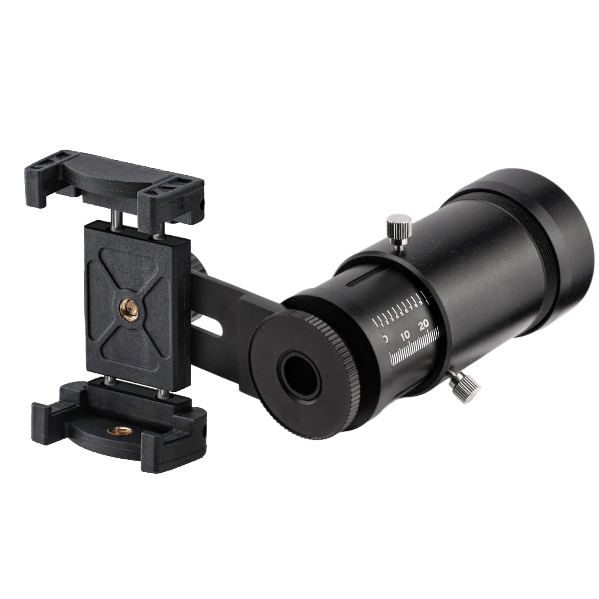 Ausziehbarer Zielfernrohr-Kamera-Adapter - Smartphone-Halterung für Outdoor-Fotografie - Kompatibel mit den meisten Okularen und einstellbar für Augenabstand