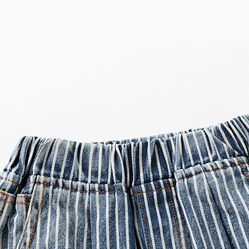 Toddler Boys Elastic Waist Jeans Cute Solid 𝗦tretch Jogger Summer Casual Denim Harlen Pants with Pocket2