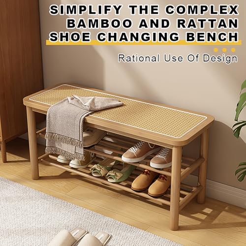 Banc de rangement à chaussures élégant et rembourré pour l'entrée de maison - 4