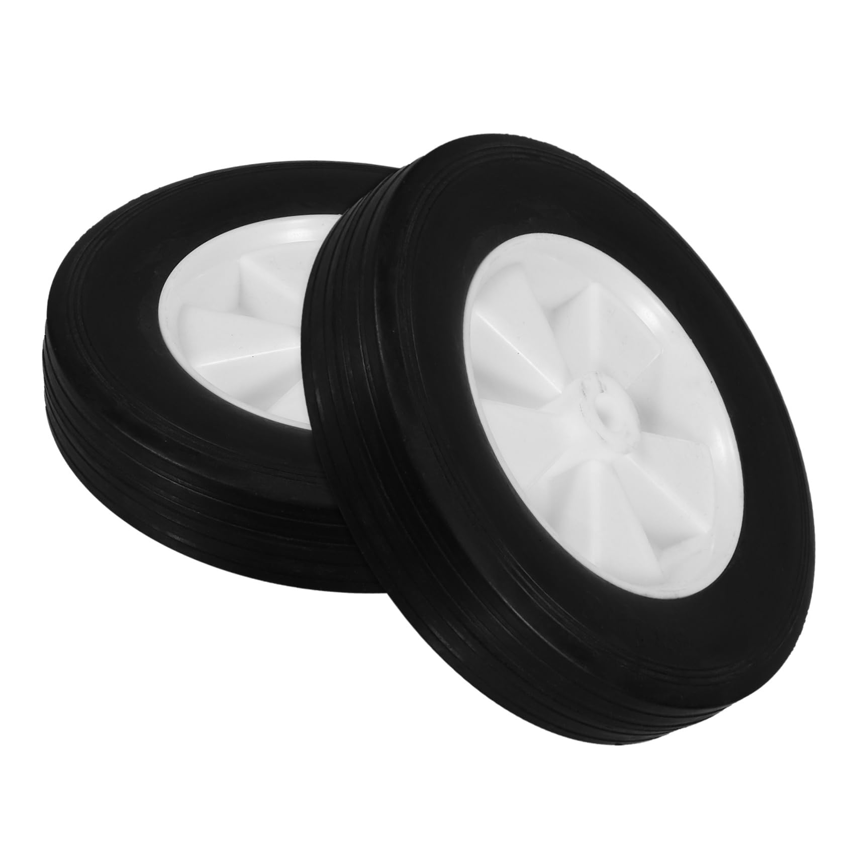 Didiseaon 2 Piezas Ruedas Sólidas de Goma para Cortacésped Ruedas Delanteras para Máquina de Jardín Resistentes y Duraderas para Reemplazo Fácil y Manejo