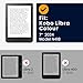 kwmobile Origami Case Compatible with Kobo Libra Colour - Slim Fabric Cover - Dark Grey