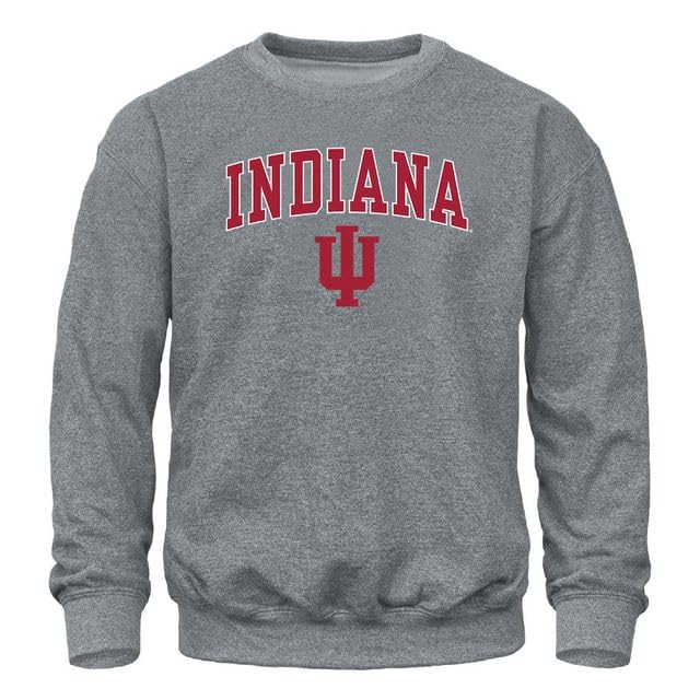 Barnesmith Indiana University IU Hoosiers Adult Unisex Crewneck Sweatshirt Spirit Charcoal Grey X-Large