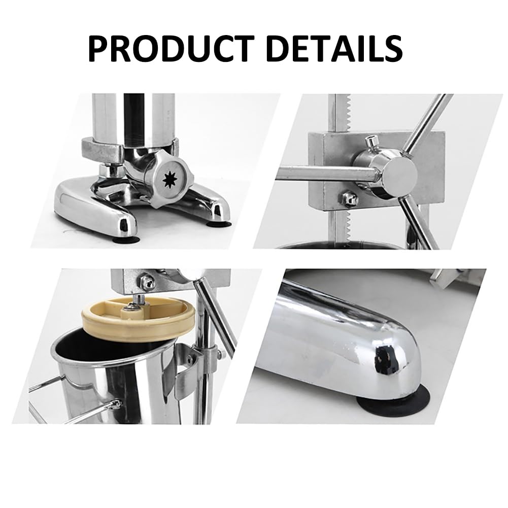 Machine à Churros Manuelle Avec Friteuse 6L - Pour Usage Pro Ou Maison - 5 Buses Incluses - Acier Inox