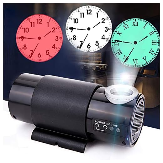 LED Projection Roman Clock Colorful Projection Analog Clock Rotate 180 Degrees with Remote Control (Arabia Number &Rome Pointer Free Exchange)