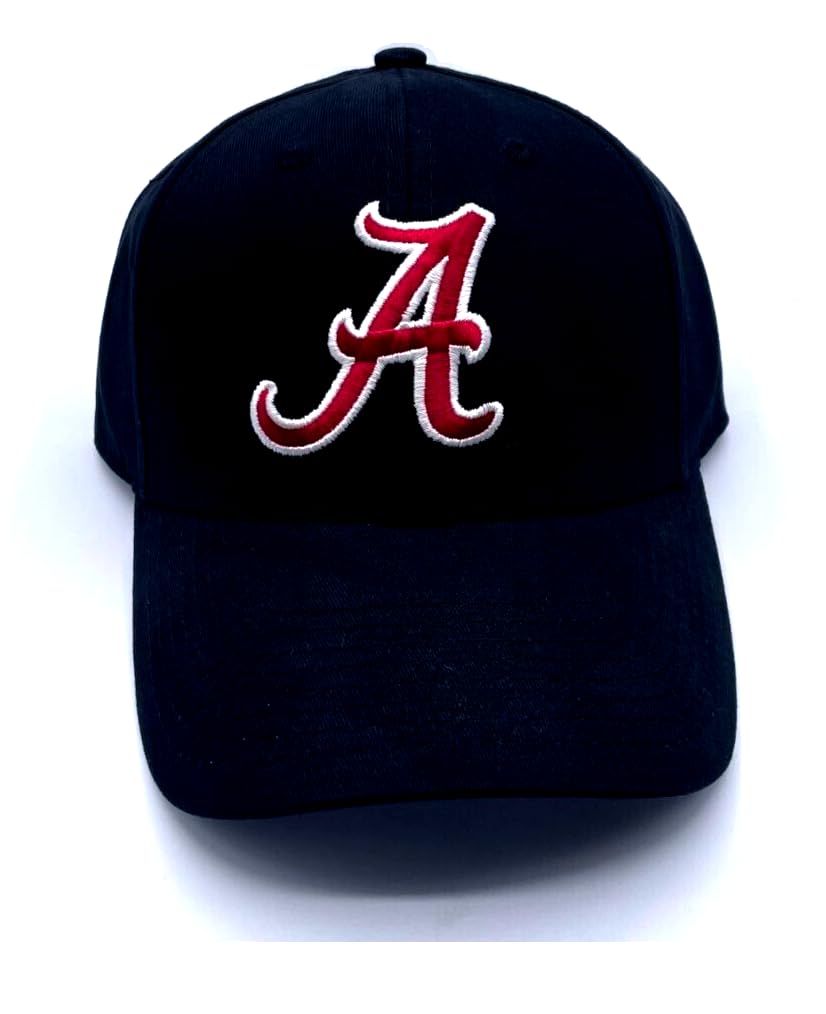 Alabama University MVP Classic Edition Hat Adjustable Team Logo Embroidered Cap (Black)