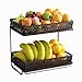 MHXQD Portafrutta Rettangolare in Metallo Cestino di Frutta Grande A 2 Livelli Bancone da Cucina Pane Verdura Snack Supporto per la Conservazione