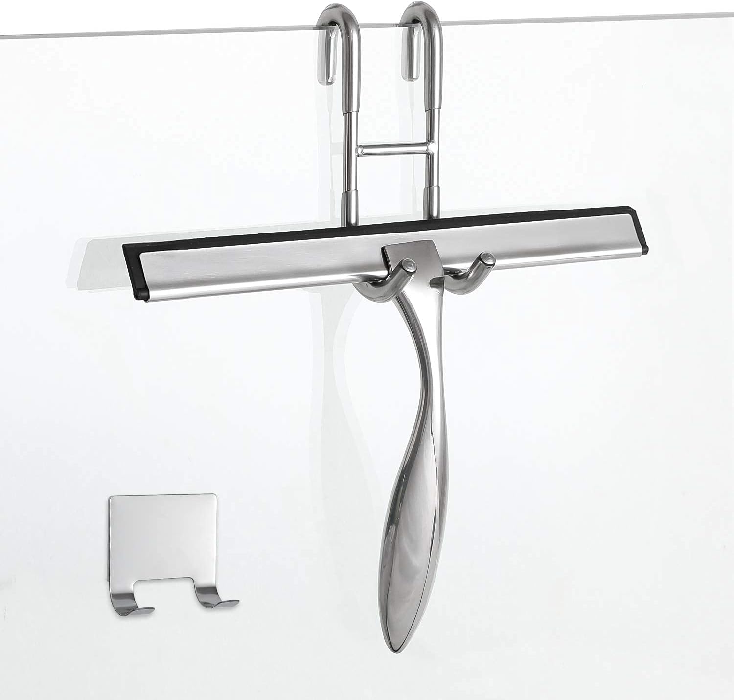 Stainless Steel Shower Squeegee, Shower Squeegee with Hook