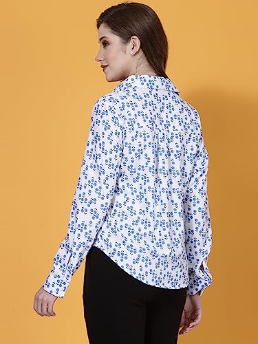 Image of OOMPH! Women's Cotton Regular Fit Floral Button Down Shirt