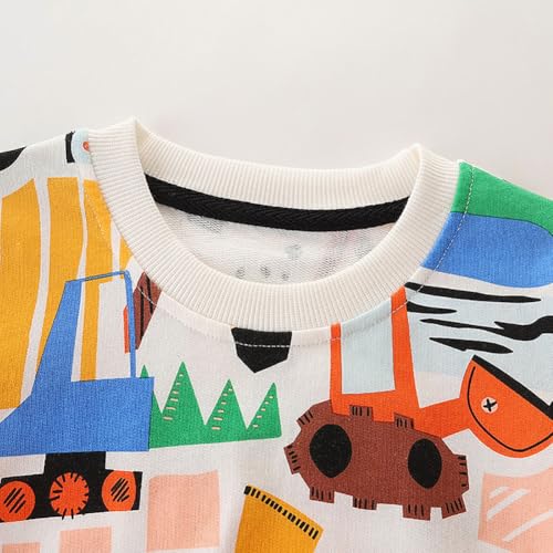 Boys Sweatshirts Casual Sweatshirts Cotton Sweatshirts Long Sleeve T-shirts Crew Neck Cartoon Tops for Boys-2883