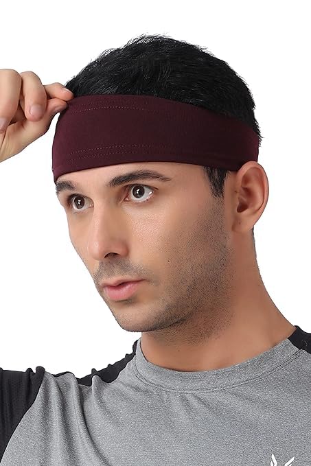 Running Headbands for Men Sweatbands Sports Sweat Bands Mens Workout Thin Fitness Gym Yoga (Maroon) (B0CL6P1MCL) Amazon Price History, Amazon Price Tracker