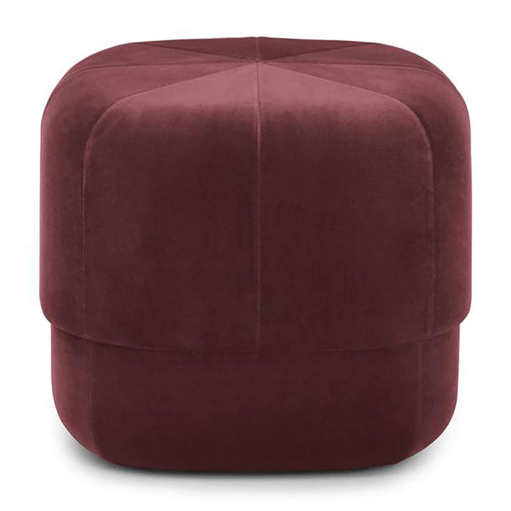Pouf Rond Ottoman en velours confortable pour salon et chambre