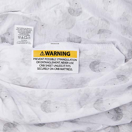 Image of Hudson Baby Unisex Baby Cotton Fitted Crib Sheet, Gray Elephant, One Size