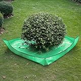 BREENHILL Landscape Tarp for Trimming, Garden Tree Pruning Waterproof,Four Corners Has Corner Buckles Can Stand Up Fasten Around Trees and Shrubs,78.7'X78.7' Pruning with 12 inch Hole