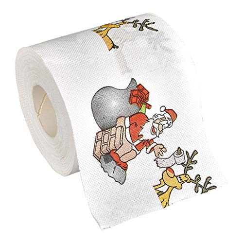 1PC Christmas Tree Christmas Decorations Christmas pattern color toilet paper Santa Christmas tree printed tissue