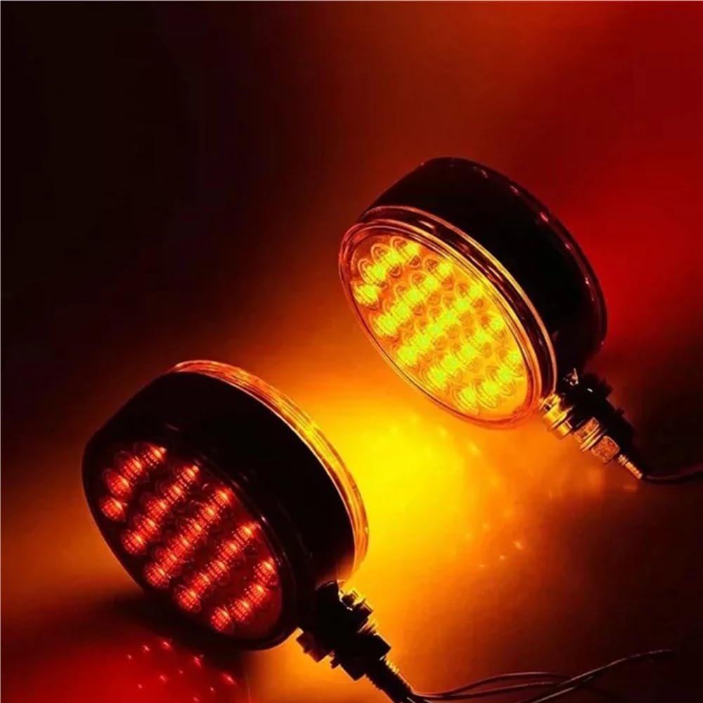 12v 24v Okrągłe Światła Obrysowe 48led Do Samochodów Ciężarowych Przyczepy Ciągniki Ciężarowe Podwójny Wskaźnik Boczny Lampa Ostrzegawcza Bezpieczeństwa 2 Szt