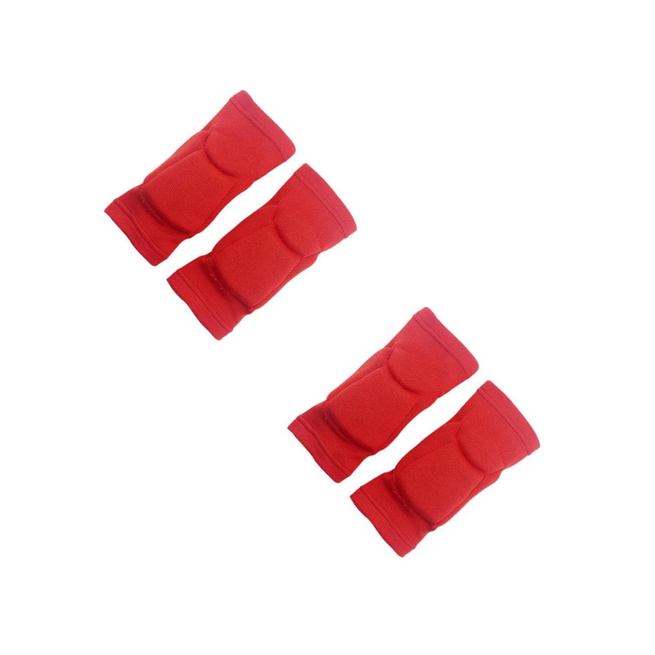 2 Pares Almohadillas para brazos y codos coderas mujer abrazadera de brazo manga del codo manga acolchada manga de compresión deportiva manguito de compresión rojo