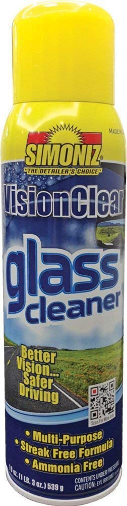 Simoniz Glass Cleaner Aerosol, 19 Oz (Pack of 4)