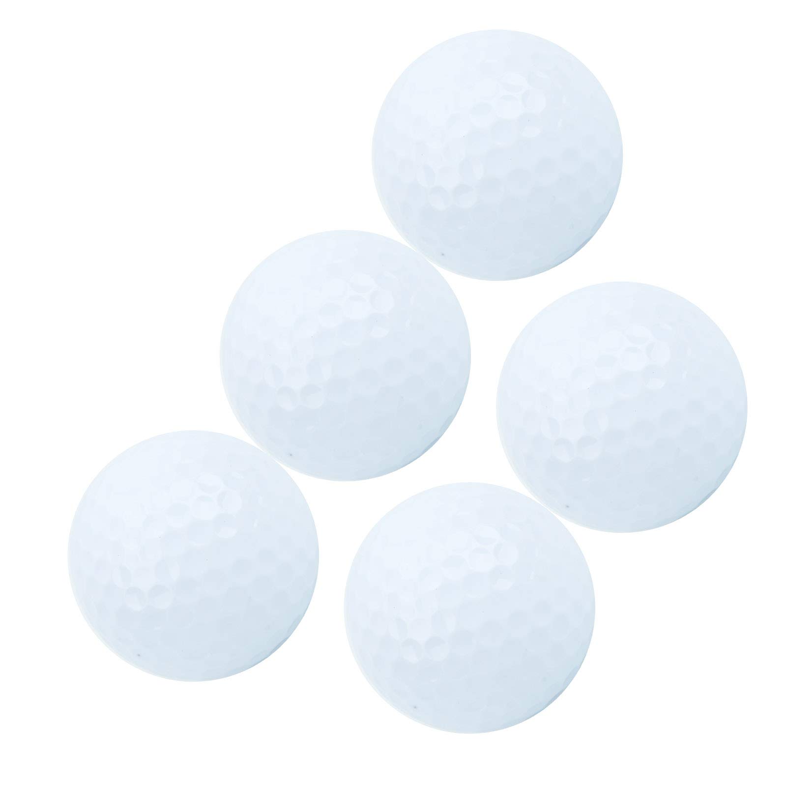 Lot de 5 balles de golf flottantes pour entraînement de golf nautique, caoutchouc synthétique durable et matériau thermoplastique, taille portable de 42,67 mm