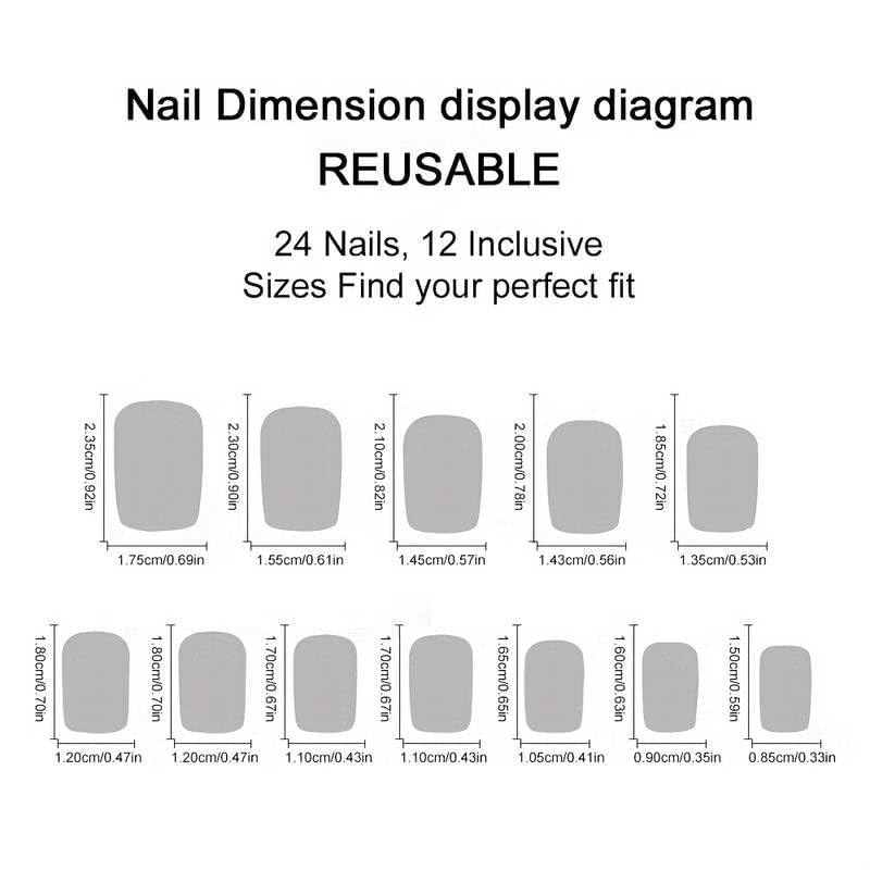 Image of ZOONA 24PCS Everlasting French Nails Artificial Nails Art Set| Lightweight & Long Lasting| Easy To Use| Quick Fix For Festivals & Special Occasions (W1199)