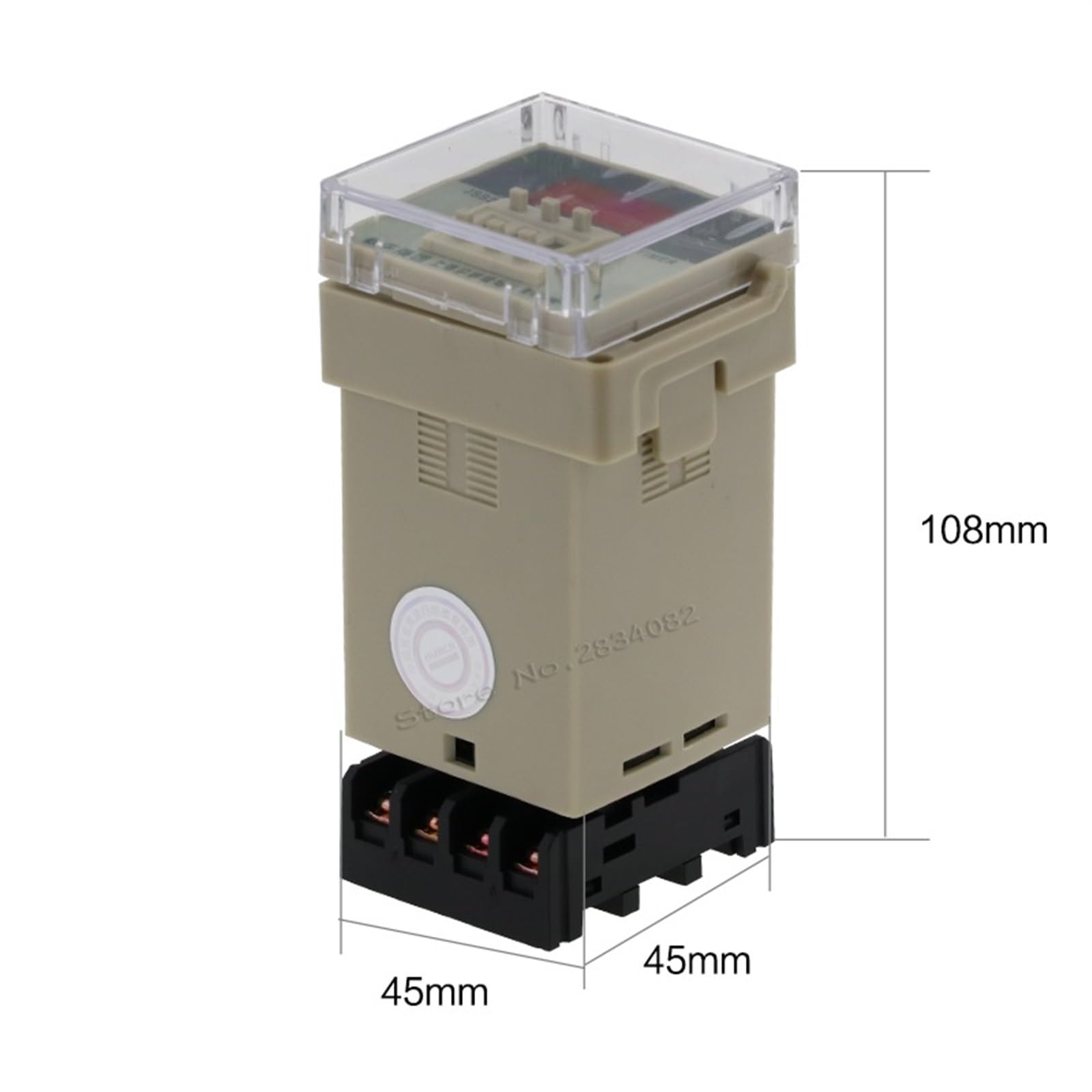 HEGZA Relè temporizzato Digitale elettronico 99.9S AC 110V 220V 380V DC 24V Ciclo di Ripetizione Uso Generale con Base Presa JSS20-48AMS Temporizzatore (Size : AC 110V)