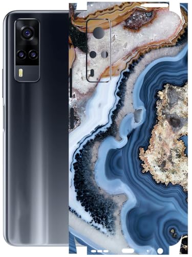 Image of AtOdds - Full Body Back Screen Guard Protector Film - Lamination Wrap Skin Sticker Compatible with VIVO Y31 | Scratchproof Matte Finish (Floor Marble)