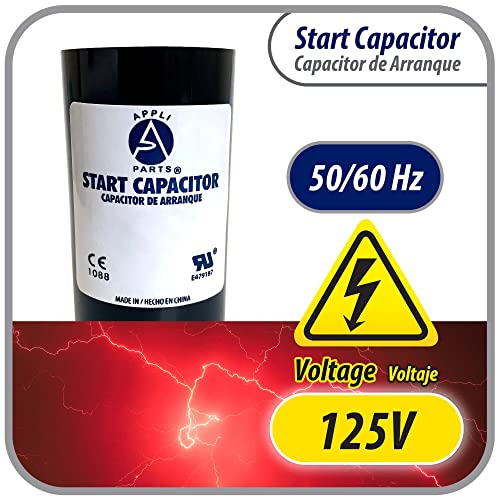 Appli Parts Motor Start Capacitor 430-516 Mfd (Microfarads) Uf 110-125 Vac Universal Fit For Electric Motor Applications 1-3/4 In Wide 3-3/8 In Height Con-430-110 #TOP2