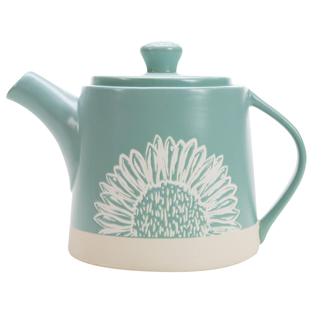 English Tableware Company Artisan Flower Teapot, White